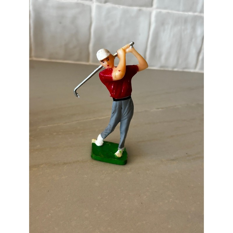 Vintage Golfer Figurine Cake Topper Swinging Club Mini Golf Figure Hong Kong