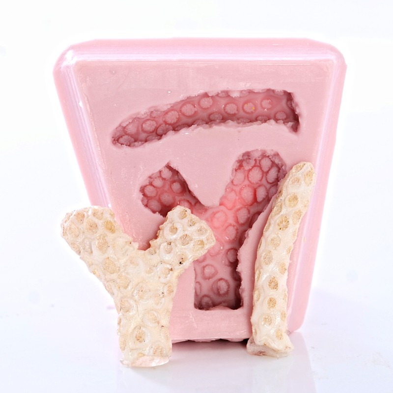 Coral Seashell Silicone Mold Cake Decorating Fondant Sugar Sculpey Resin (840)