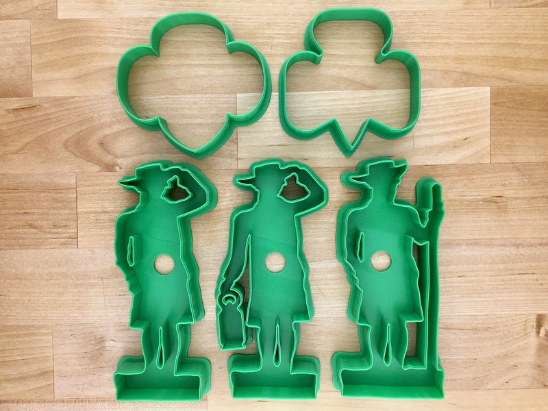 Scouting Cookie Cutters Set Girls Troop Meeting Camping Hiking Leader 3D Printed gallery