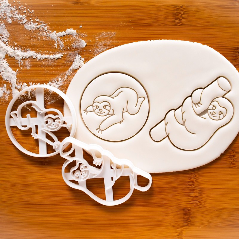 Sloth Cookie Cutters Set – wildlife animal rainforest baby shower jungle tree