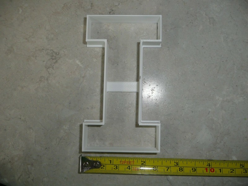 LETTER I 4 INCH UPPERCASE CAPITAL BLOCK FONT COOKIE CUTTER USA PR4222 gallery