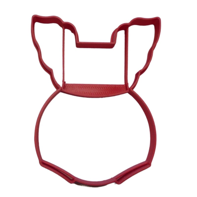 RUFFLED ROMPER BODYSUIT SHAPE BABY SHOWER COOKIE CUTTER MADE IN USA PR5096