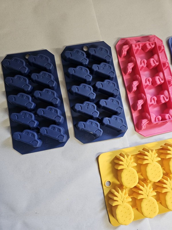 Set of 5 Silicone Molds - Cars, Flamingos, Pineapples, and Game Controllers gallery