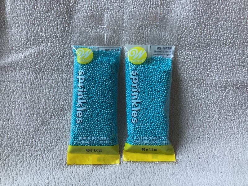 2x Wilton Blue Sprinkles Nonpareils Pouches – W7104087 – Ships Fresh from Canada