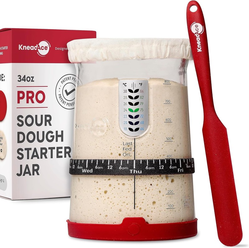 Pro Sourdough Bread Starter Kit- 34 oz Large Capacity 1 Set