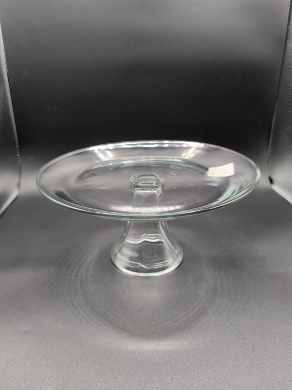 Vintage Anchor Hocking Pedestal Cake Stand 10″ Round 4.5″ Tall,New W/Tag