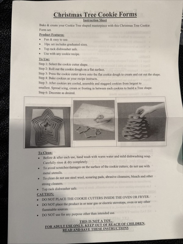 Christmas Tree Cookie Cutter Kit 10 Piece Set In Bag gallery