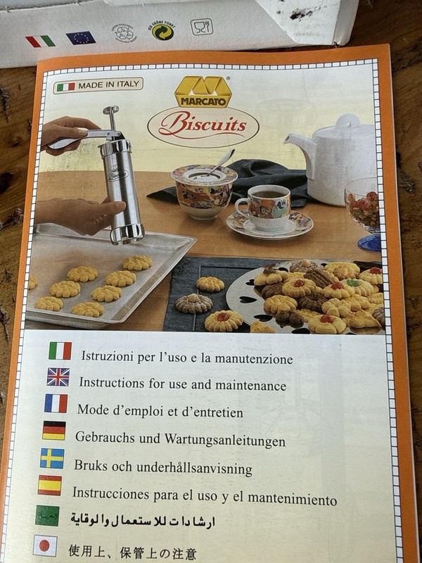 Marcato Biscuits Cookie Press Made in Italy 20 Disc Set COMPLETE w/ Box Classic gallery