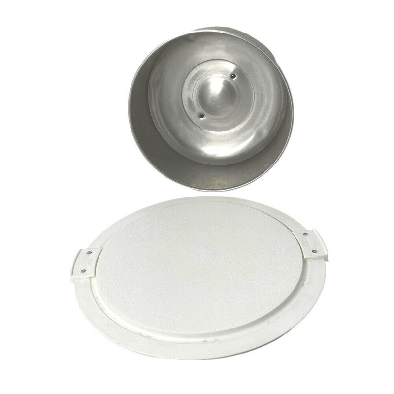 Vintage Retro 1950’s 1960’s Aluminum 10” Round Cake Pie Carrier Platter 4.5x10 gallery