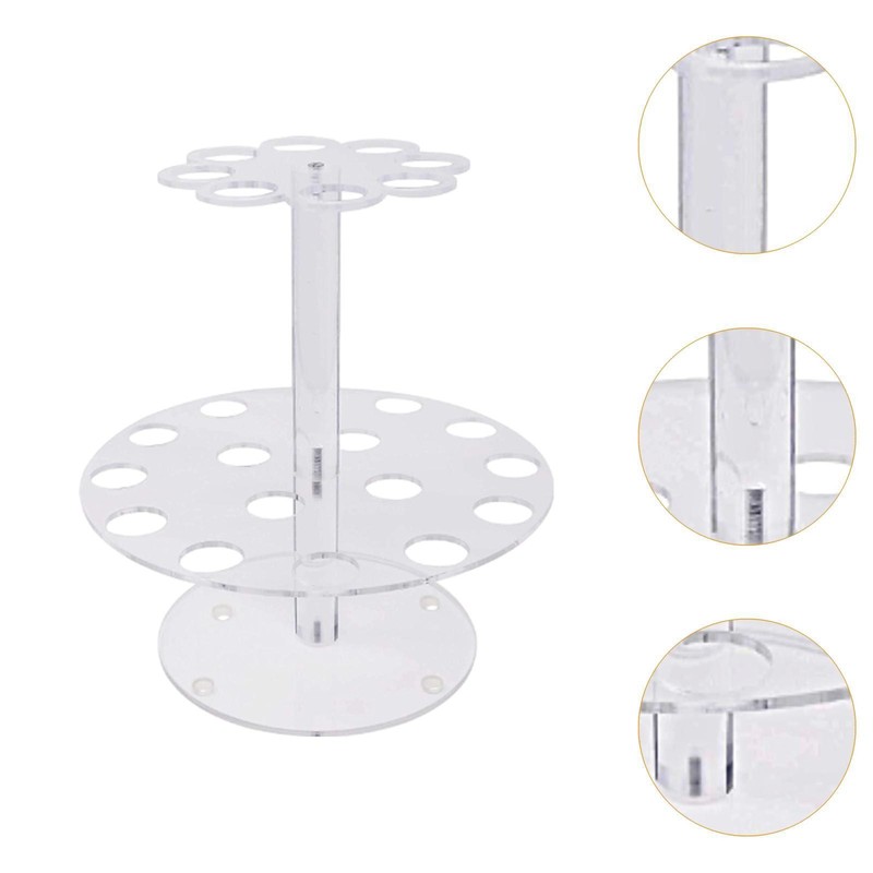 Acrylic Ice Cream Cone Holder Cupcakes Rack Versatile Lightweight Clear Ice gallery