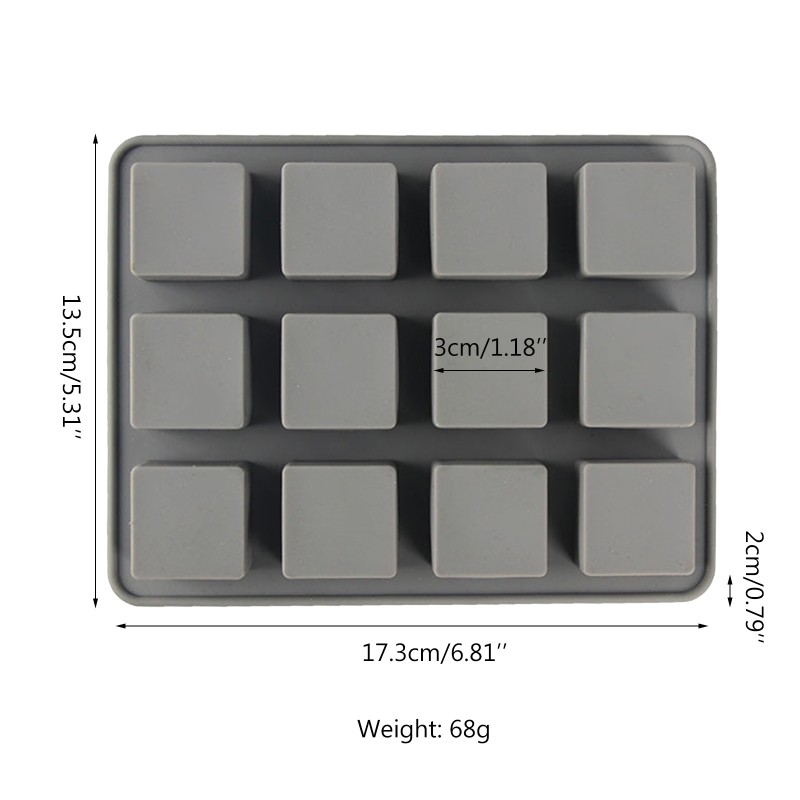 Square Cube Shape Molds 3D Handmade Soap Bar Craft Kitchen BakinGg Fond Tool Gif gallery