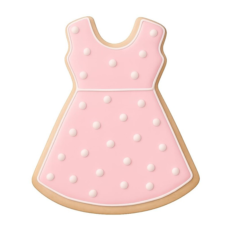 A-Line Dress Cookie Cutter & Stamp, Fondant & Clay Cutter - 3.3x4" gallery