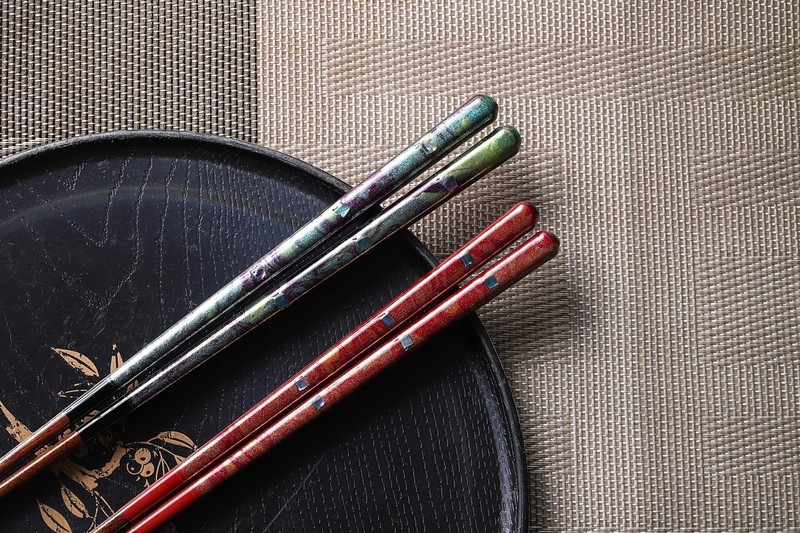 Premium Japanese Chopsticks Reusable 2prs Set [Made in Japan] Featuring Mothe... gallery