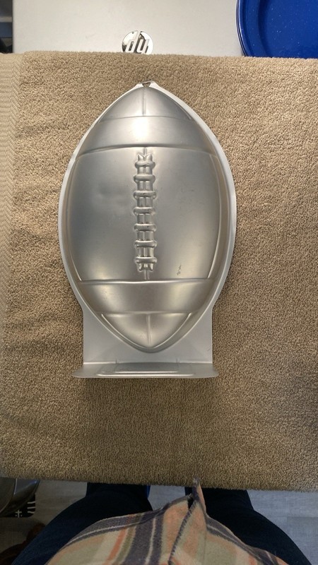 Vintage Wilton Football with Laces 3D Cake Pan 1990 Aluminum Baking Mold