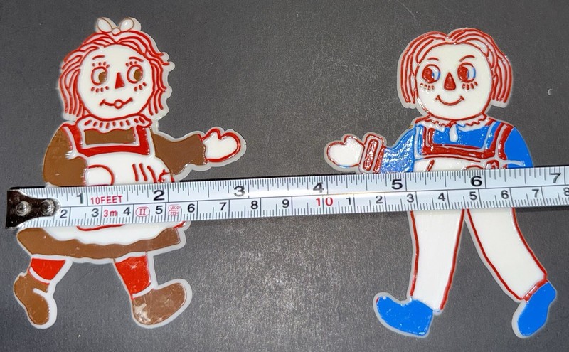 Raggedy Ann & Andy vintage Cake Toppers plastic set of 2 1970's rag dolls gallery