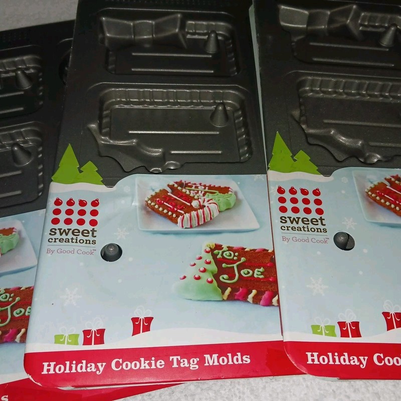 Holiday Cookie Cutters. Large Gift Tags Bake Molds. Good Cook. 18 Molds. $39