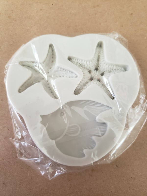 Shiny Silicone Fondant Or Resin Tropical Fish And Star Fish