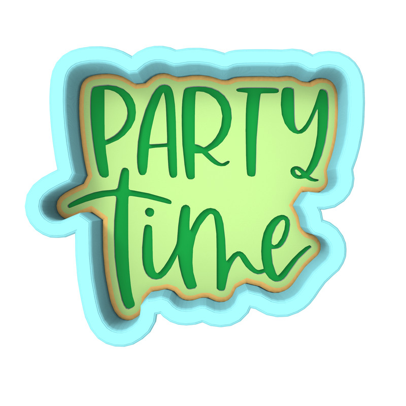 Party Time Cookie Cutter & Stamp #1 | Gift Present Celebrate Partying Parties gallery