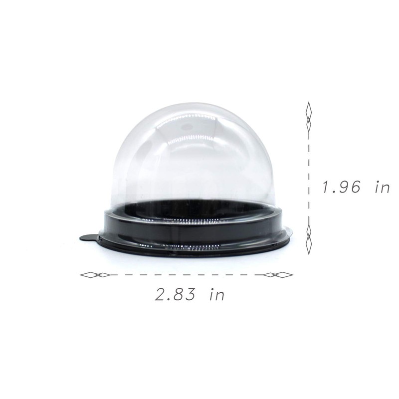 50 Disposable Clear Plastic Cupcake Boxes, Mini Dessert Holders for Mooncakes gallery