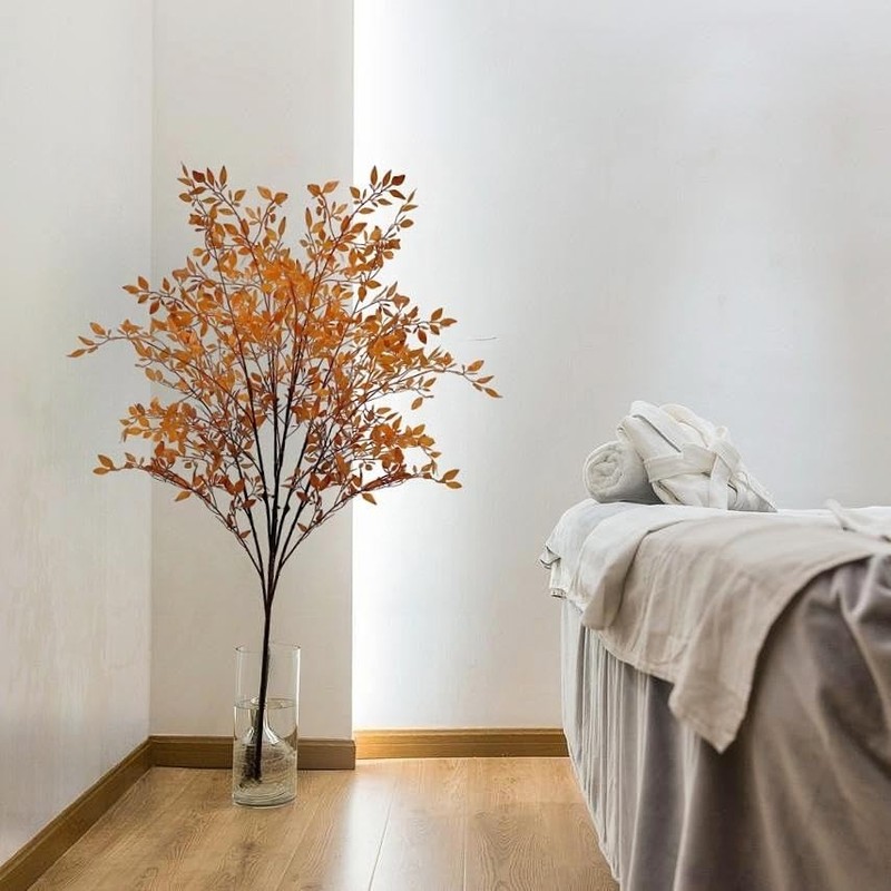 Avoik 3 Pcs Artificial Branches 43.3Inches Fall Artificial Bamboo Leaves Fake gallery