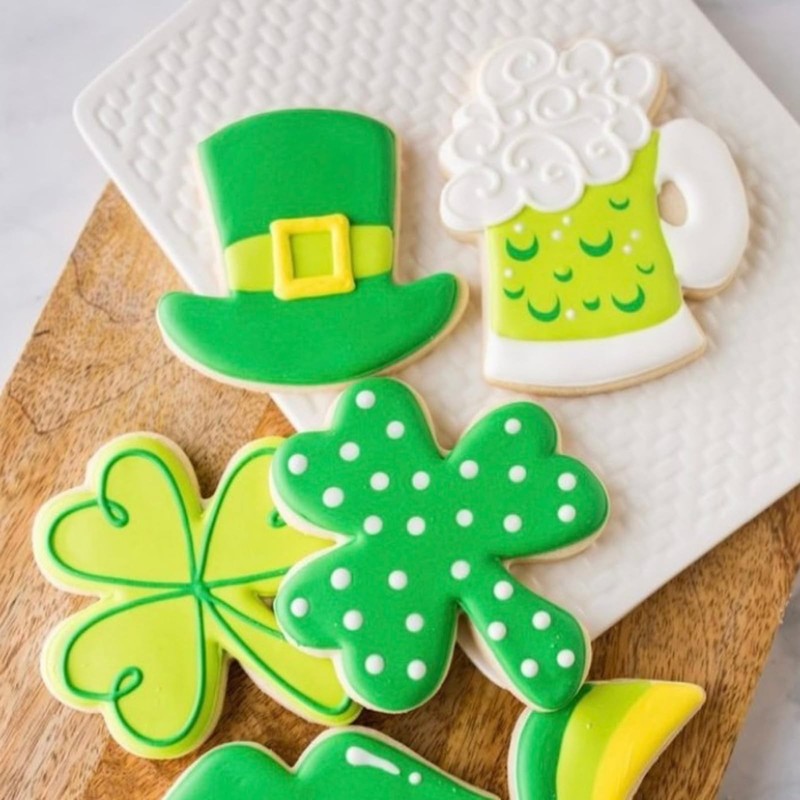 Shamrock Cookie Cutters 4 PCS, 3'', 3.5'', 4'', with Rainbow, Beer Mug, Top H... gallery