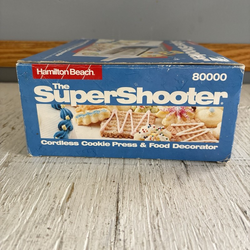 Vintage Hamilton Beach Super Shooter COOKIE PRESS Decorator Kit As seen on TV gallery