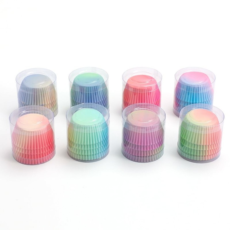 100 PCS Gradient Pink Blue Paper Cupcake Muffin Liner Baking Wrapper Cup gallery