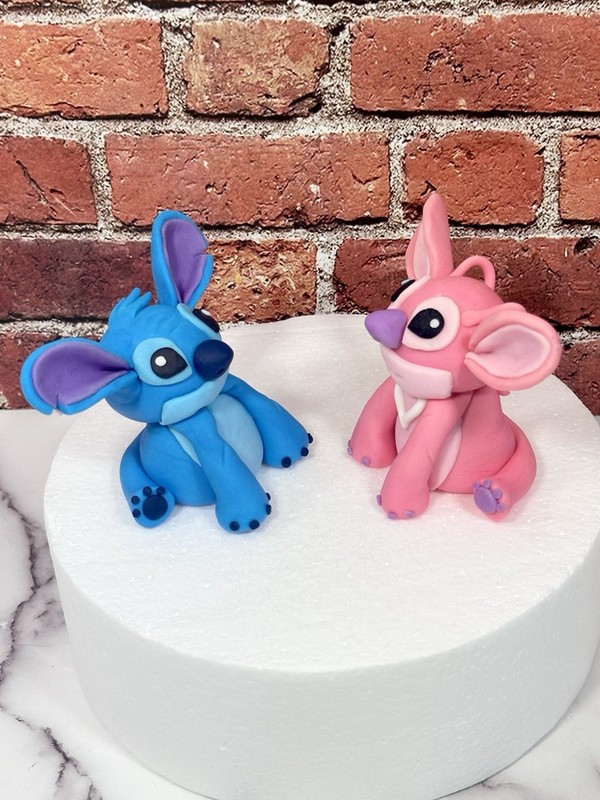 ✨Stitch, Angel & Scrump 3D Fondant Cake Toppers – Perfect for Cakes and Parties✨ gallery