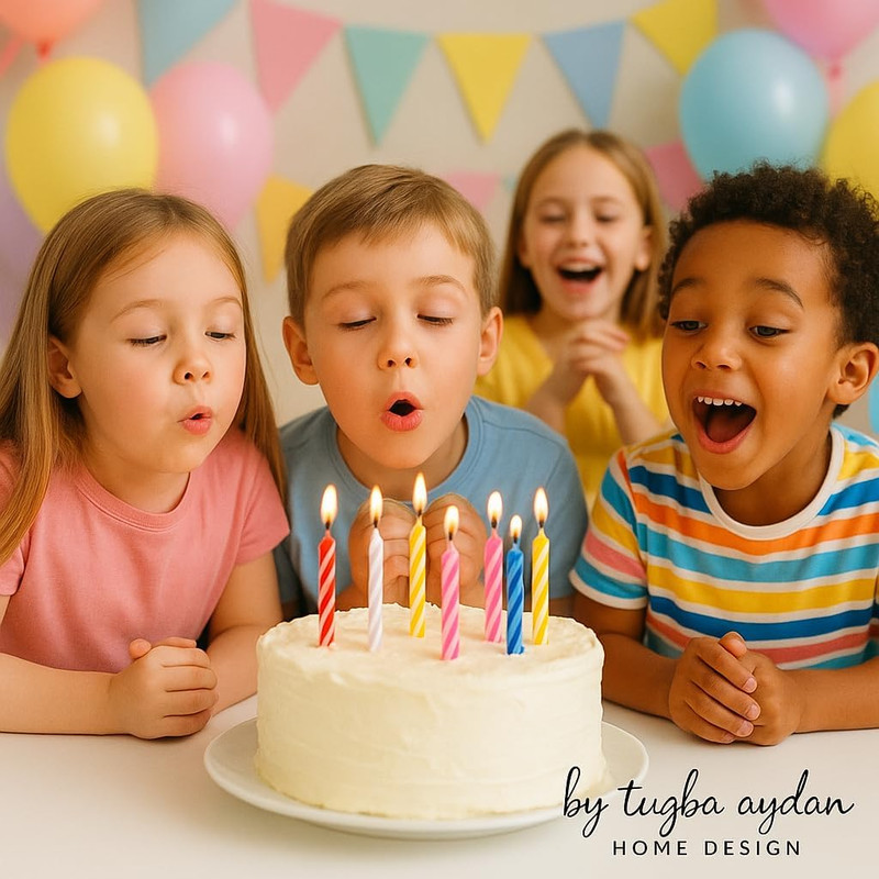 By Tugba Aydan - Birthday Candle - 144 Count Mix Color Birthday Candles for Cake gallery