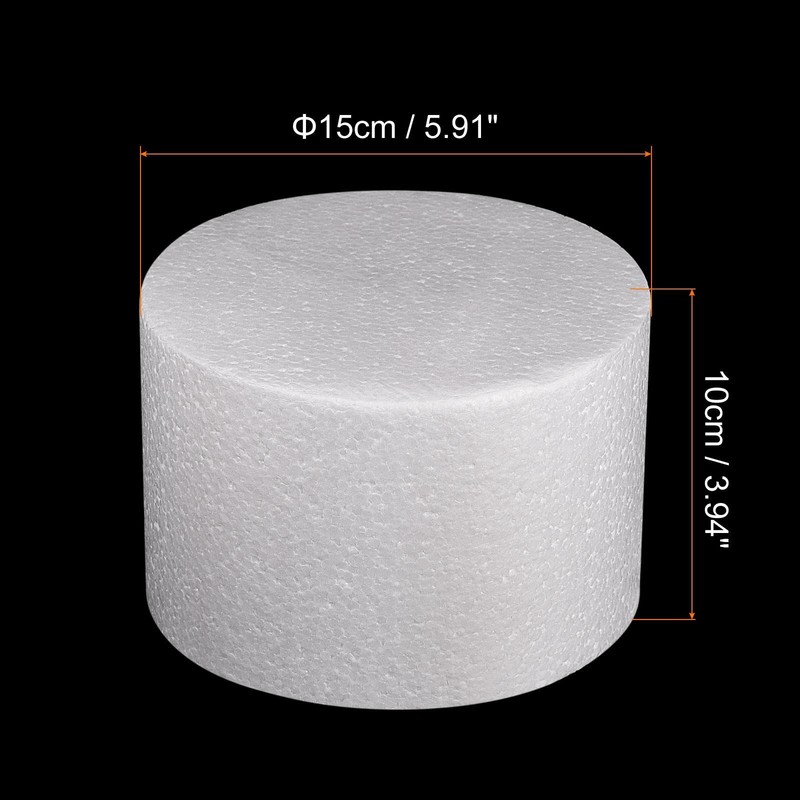 Round Foam Cake Dummy 4 Inch x 6 Inch Circle Dummy Cake Set for Wedding gallery