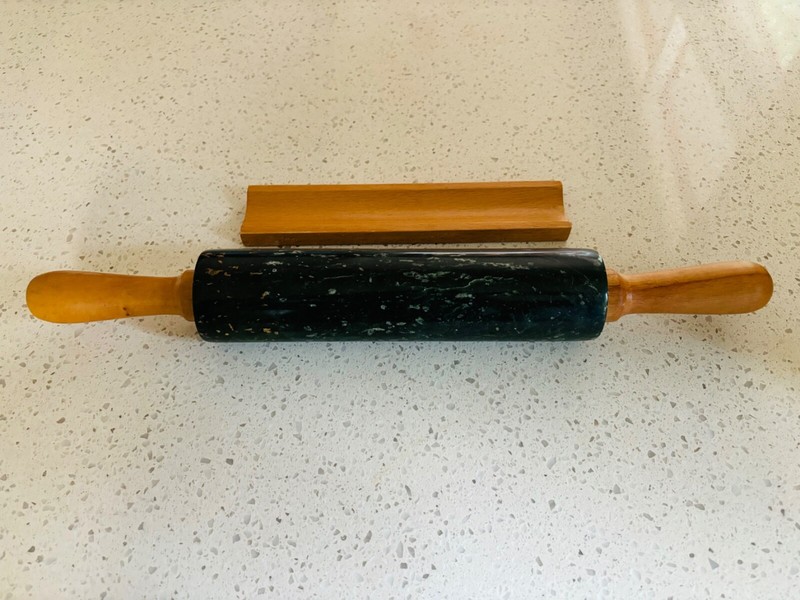 Marble Rolling Pin Set, Green, 18.25″x3″