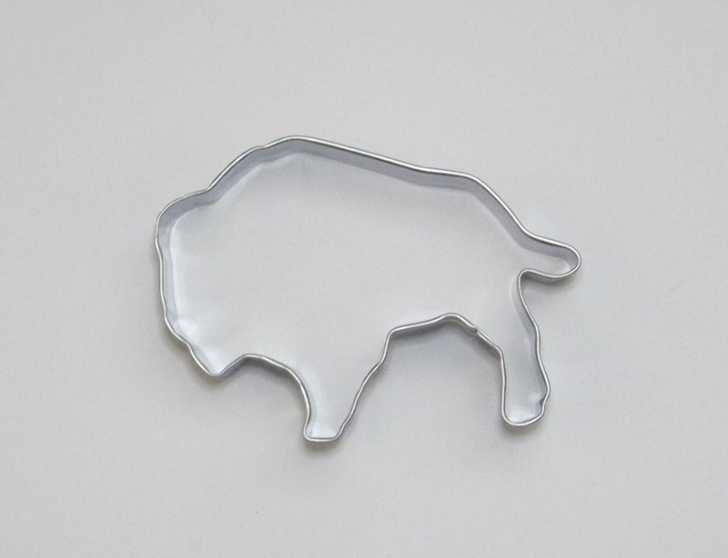 1.75″ Buffalo Bison Animal Cookie Cutter Tin Steel Southwestern Cowboy Wild West