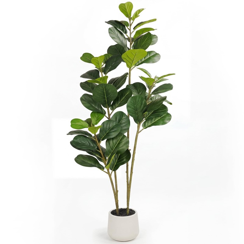 Timberhide 6Ft Artificial Fiddle Leaf Fig Tree For Indoor Home Office
