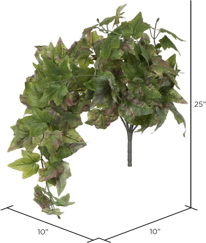 Everyday 25" Indoor Artificial Green Hanging Ivy Bush - Realistic Looking Colorf gallery