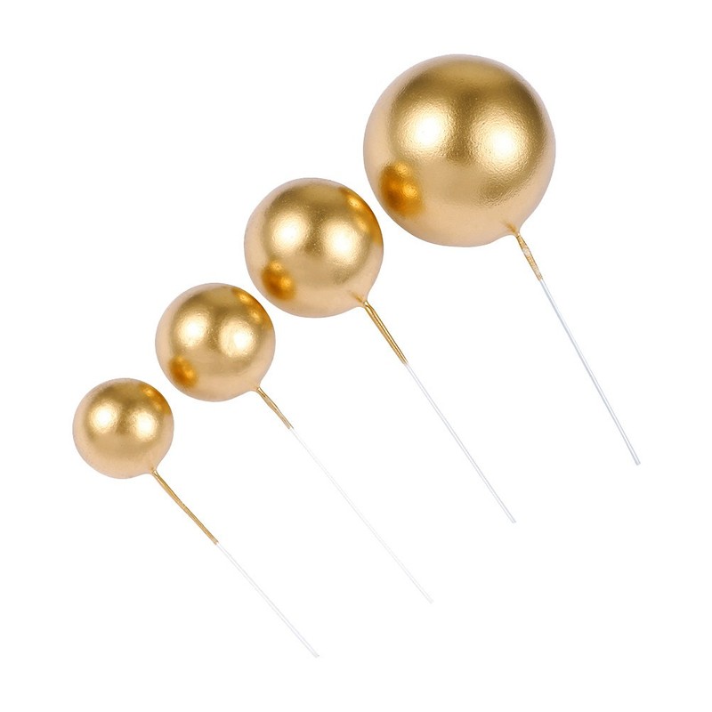 Golden Reusable Round Cake Topppers 20Pcs Cupcake Decoration Accessories