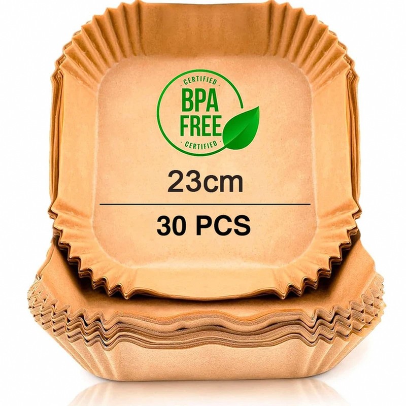 20-9.06 in Large Square Air Fryer Paper for Cosori 5’5 6’4 Baking Mats Liners