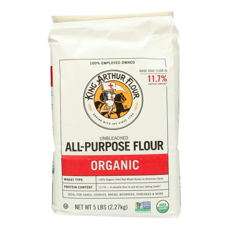 King Arthur All – Purpose Organic Unbleached Flour 5 lbs. (Pack of 6)