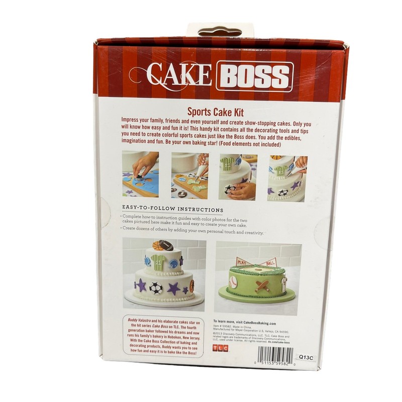Cake Boss 28 Piece Sports Cake Kit Cookie Cutters New (opened box) Never Used gallery