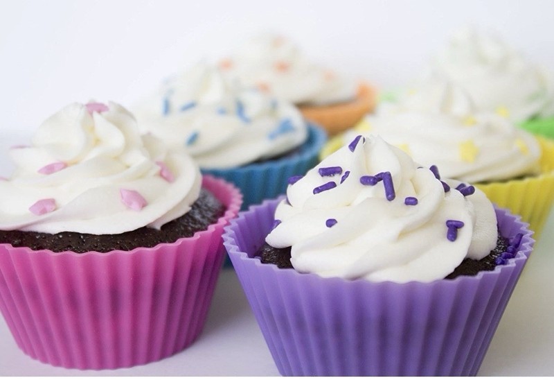 Silicone Cake & Muffin Cupcake Liners –Reusable Baking Cups & Chocolate Mold 48 gallery