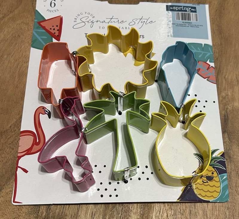 Hobby Lobby Tropical Cookie Cutters Summer Party Flamingo Palm Tree Set Of 6 NEW