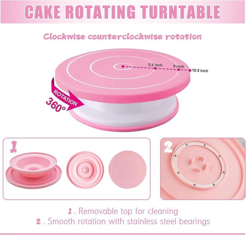 Cake Decorating Supplies Kit Tools 255pcs, Cake Decorating Set with Cake Turntab gallery