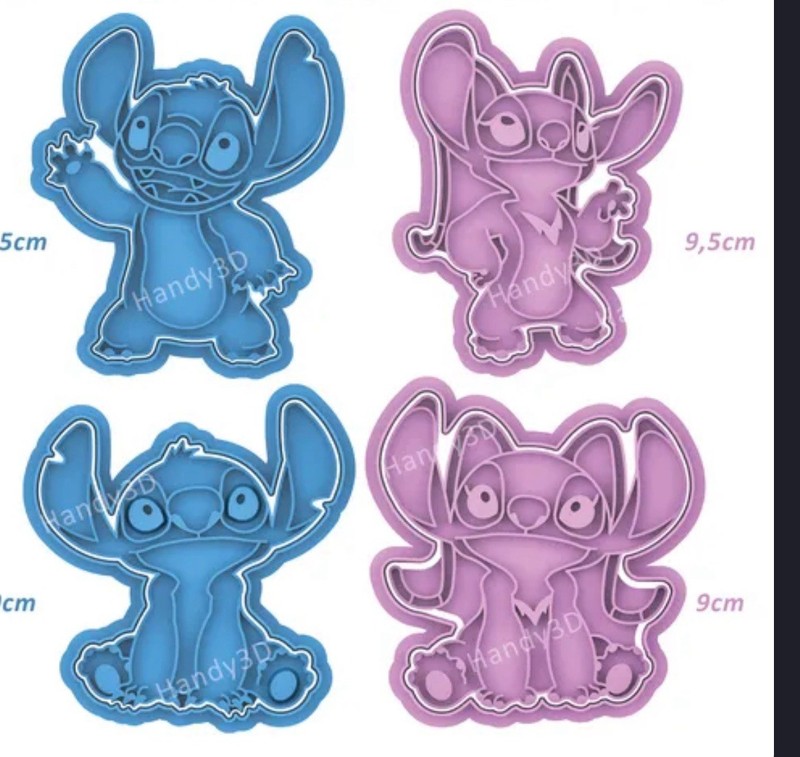 ANGEL & STITCH cookie cutter set