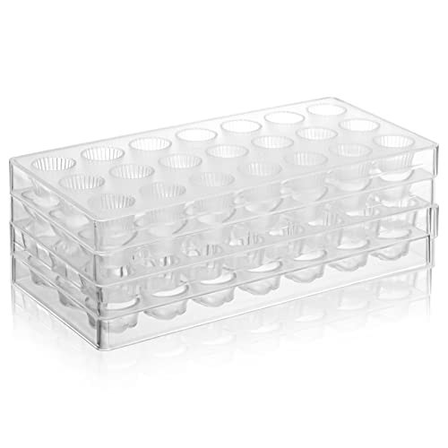 4 Pack 87 Grids Polycarbonate Chocolate Molds - DIY Candy, Cookie, Mousse Trays gallery