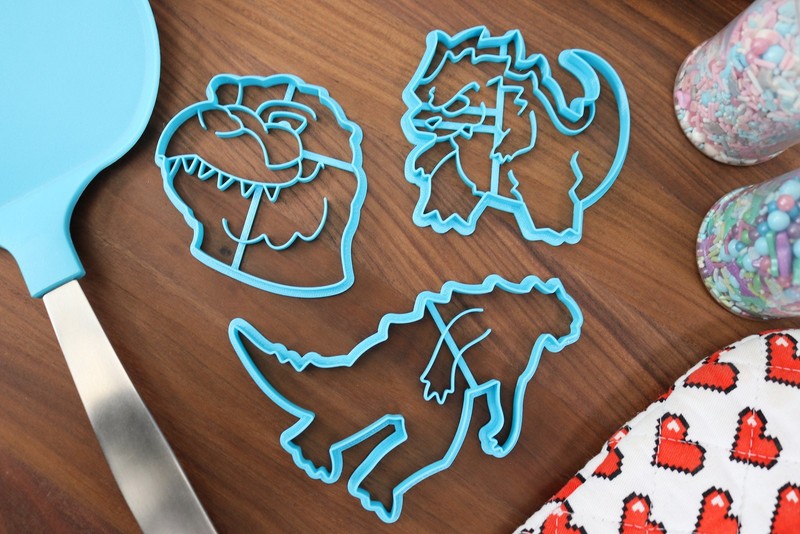 King Lizard Kaiju Cookie Cutters - Atomic Breath, Cash Money Lizard, Cute Kaiju gallery