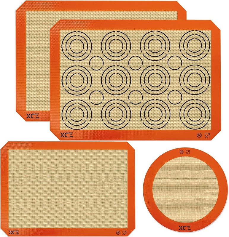 Silicone Baking Mat Sheets Set, Easy Clean &Non-Stick Food Grade Reusable