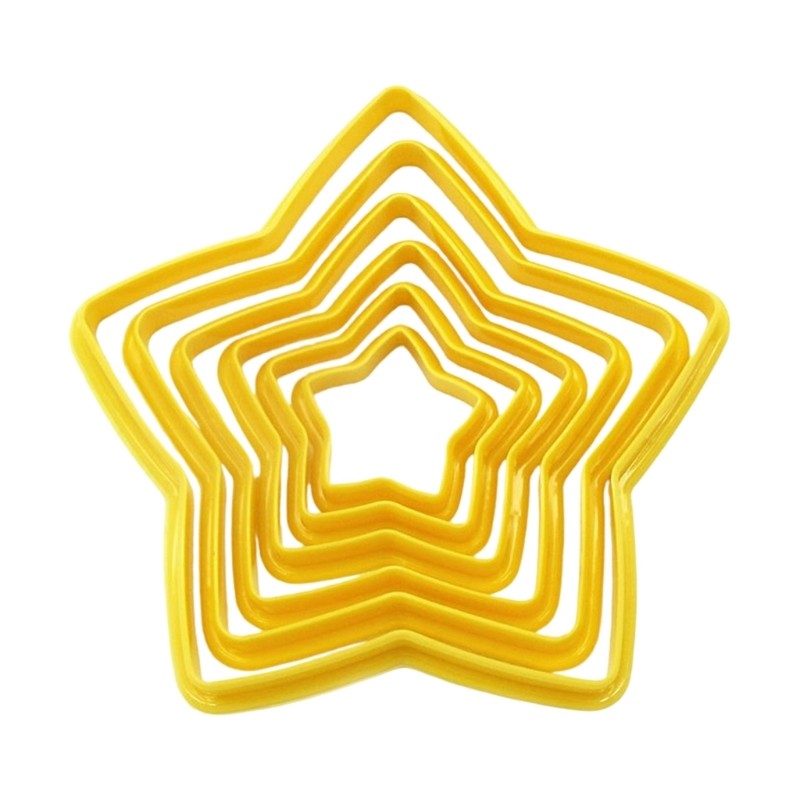 Stackable Baking Molds Set Of 6 Star Heart Designs Easy Storage ABS Substance gallery