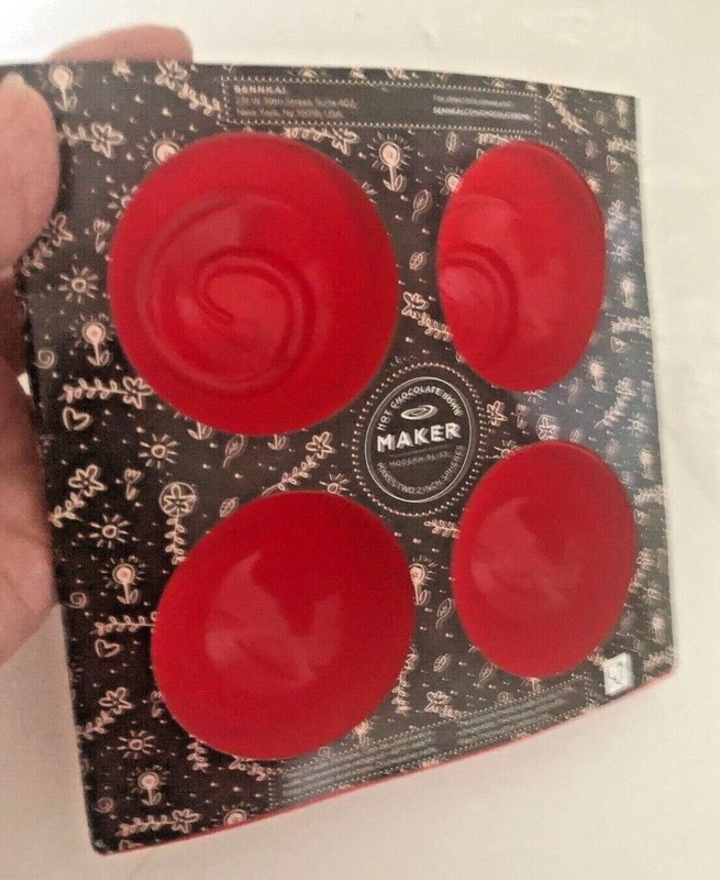 New BENNAKI Modern Bliss HOT CHOCOLATE BOMB MAKER Red SILICONE MOLD