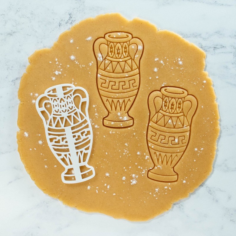 Greek Vase Cookie Cutter - Ancient Greece pottery vessel, geometric amphora art gallery