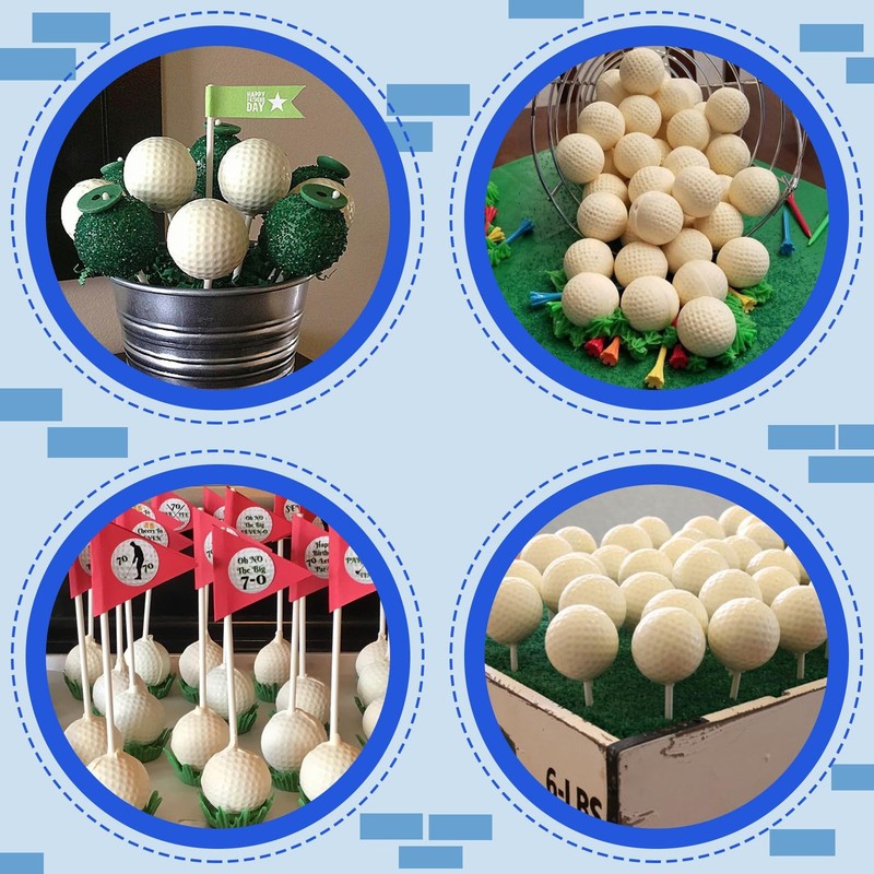 2 Pack Golf Ball Mold, Silicone Golf Ball Cake Pop Mold, 20-Cavity 3D Sphere Mol gallery