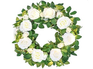 Flower Garland. Lights, White Floral Garland Fake Flowers for Home Wedding gallery